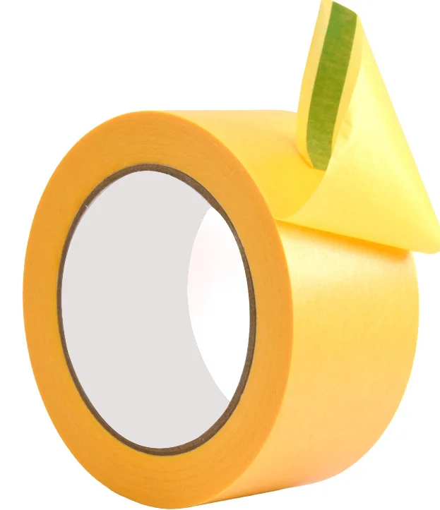 
High Temperature Resistant Paper Tape Yellow Automotive Spray Paint Paint Glue Decoration Shelter Protection Paper Handwritten 