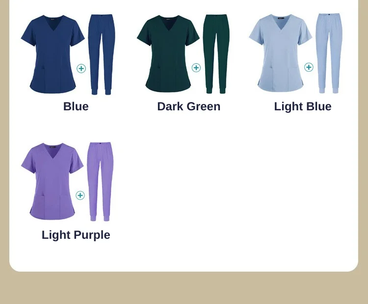 China Manufacturer Lab Coat Medical Scrubs Nursing Short Sleeves  Uniforms for Male and Female