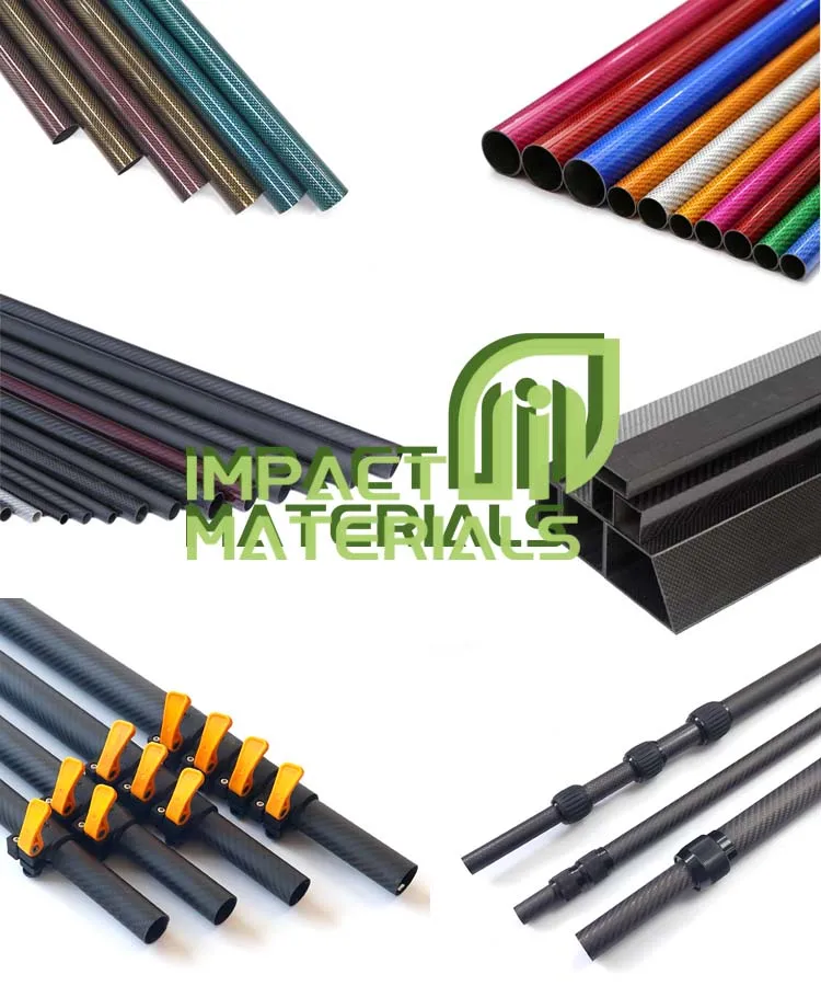 High Quality Customized Size Various Types 3k Twill Plain Matte Glossy Telescopic Round Square Pipe Carbon Fiber Tube
