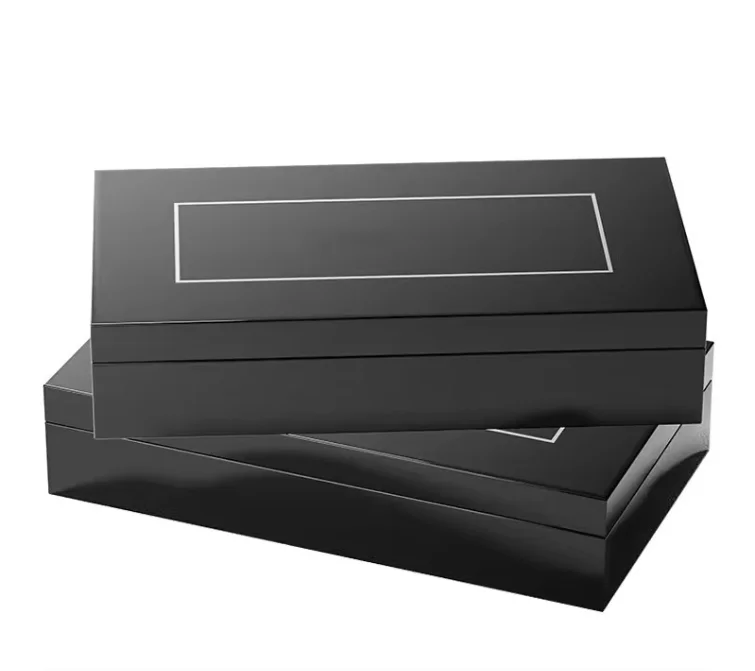 Luxury Custom Black MDF Wooden Box for Perfume Packaging High Quality Gift Box  Packaging gift perfume bottle with box