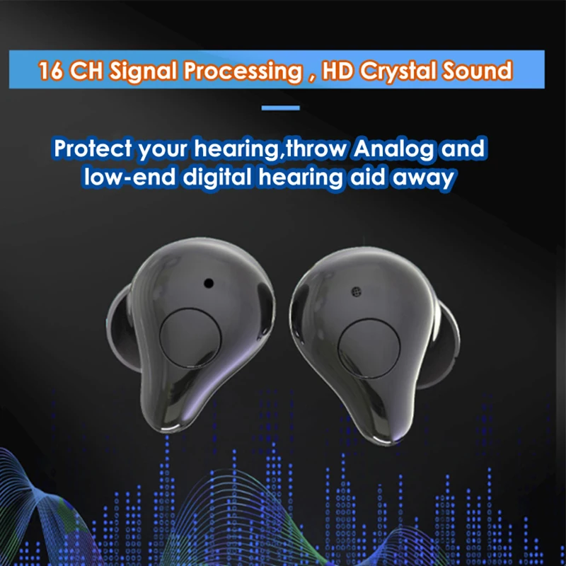 Voraiya Newest Comfortable In Ear HD Crystal Portable Magnetic Charging Box Digital Hearing Aid