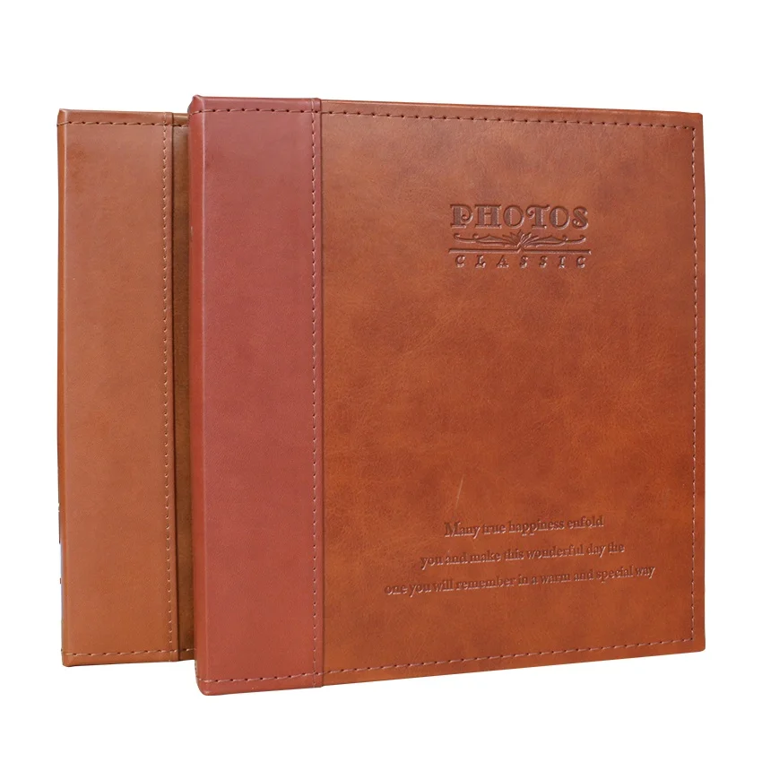 PU Leather cover magnetic sheet photo book  220*240mm Wedding photo album box holds  6x8 scrapbook album photo