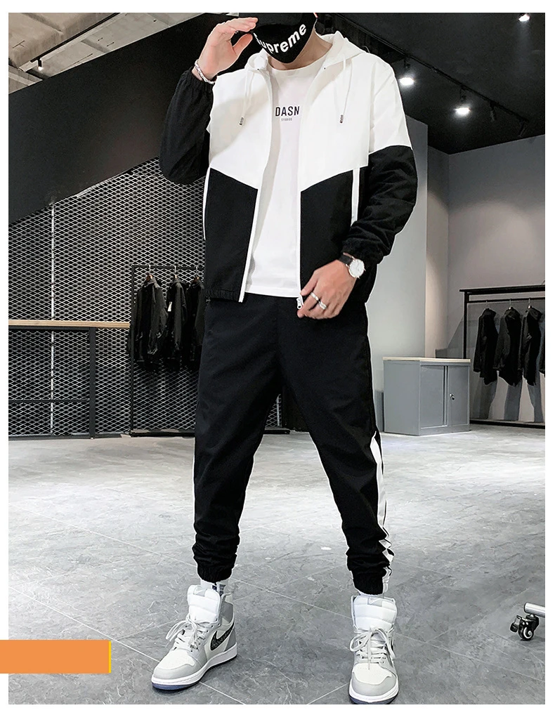 Custom Logo Polyester Plain Hoodies Sweatpants Fitness Jogging Tracksuit Set Fitness Jogging Suit Men Track Suit For Men