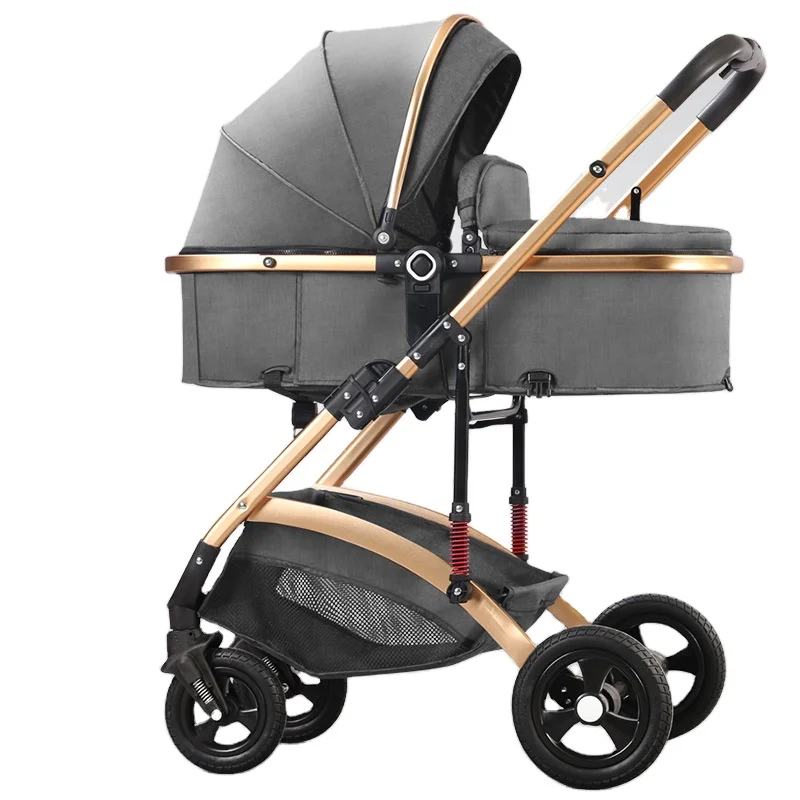JXB 2021 Luxury Wholesale High Landscape Travel Lightweight Portable Foldable Infant Trolley Pushchair Carriage Baby Stroller