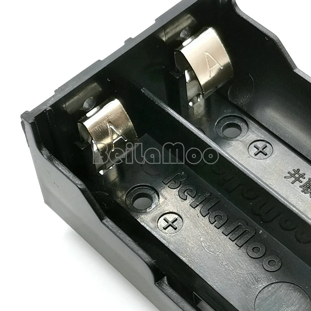 Dual 18650 two cells box with PC Board Pins  1865 batt holder battery case