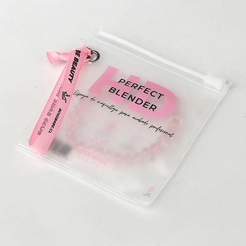 Custom Zip Lock Pouch for Jewelry Packaging Bag with Ribbon Handle