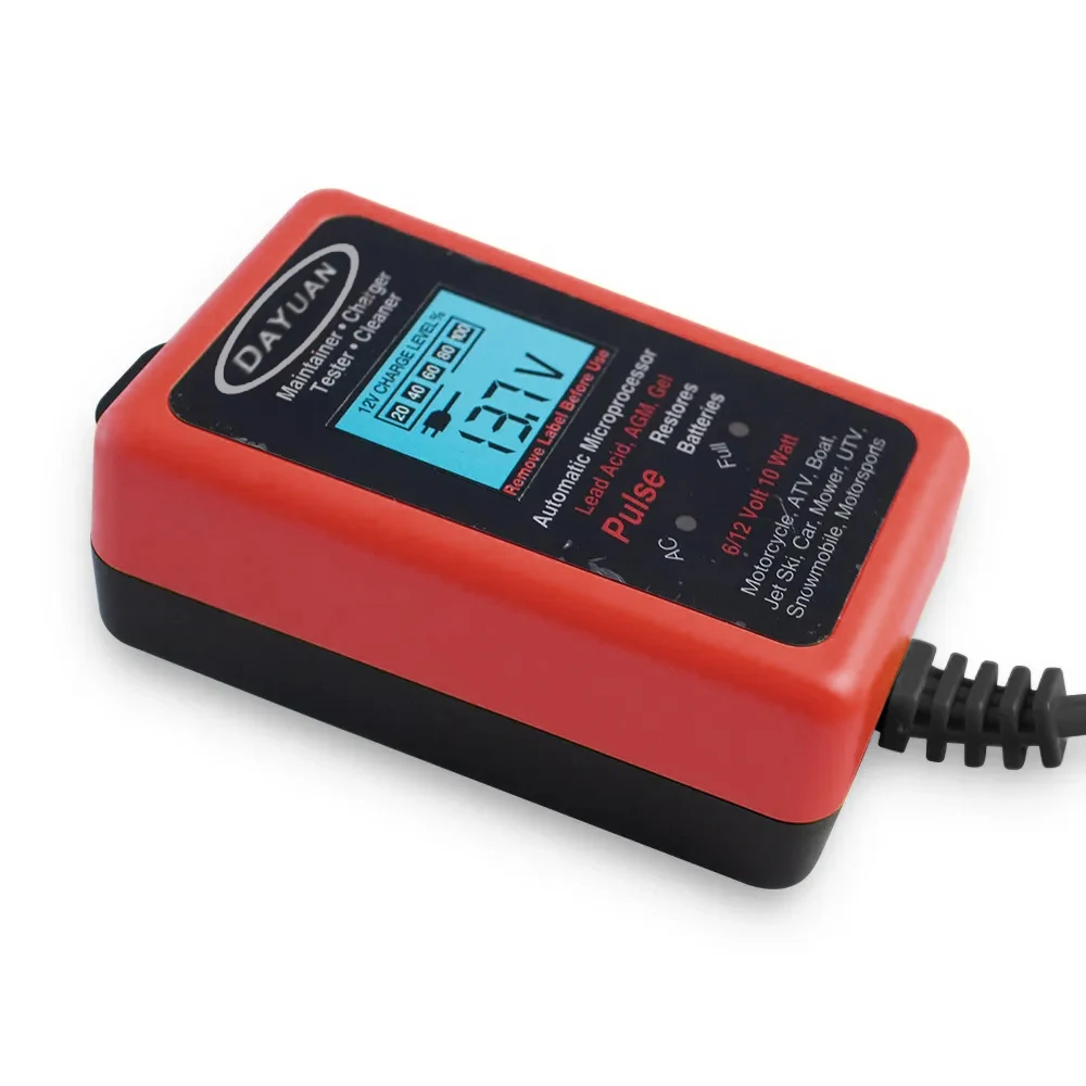 Car Emergency Charging 6/12 Volt 750mA Lead-acid Automotive Batteries Charger Portable Car Battery Charger And Maintainer