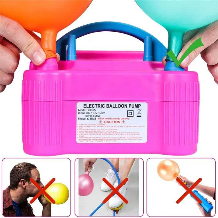 149 PCS Balloon Pump Kit Portable Dual Nozzle Electric Balloon Blower Inflator  Assorted Balloons Decorating Strip Kit