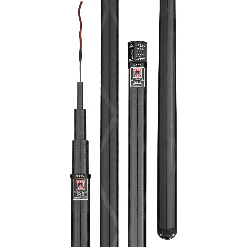 Custom Black Portable New Best Good Freshwater Lake Carp High Carbon Hand Pole fishing Rod