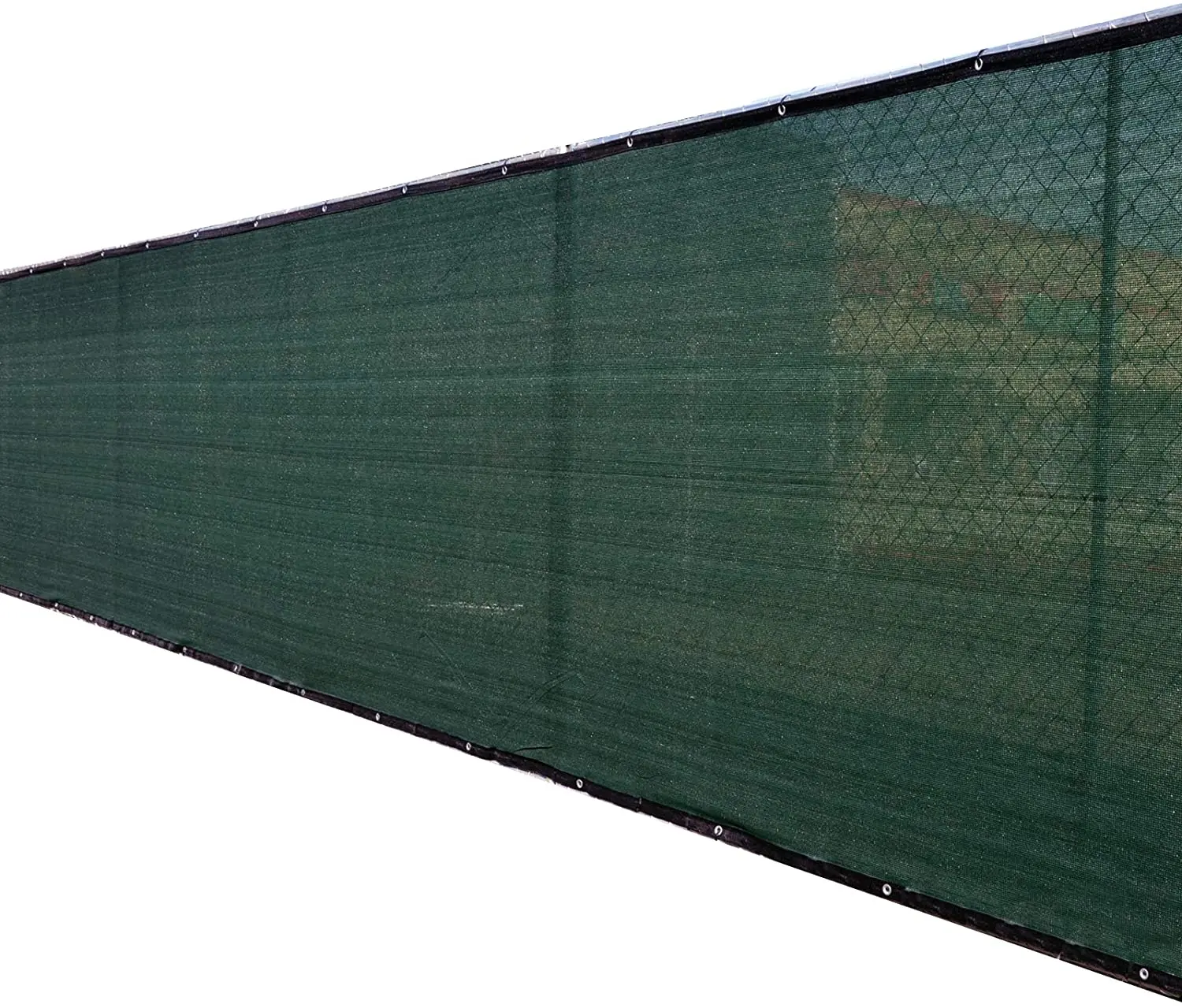 
Green Windscreen Supply Heavy Duty Fence Privacy Screen Chain Link Fence Cover, Shade Cloth with Grommets 