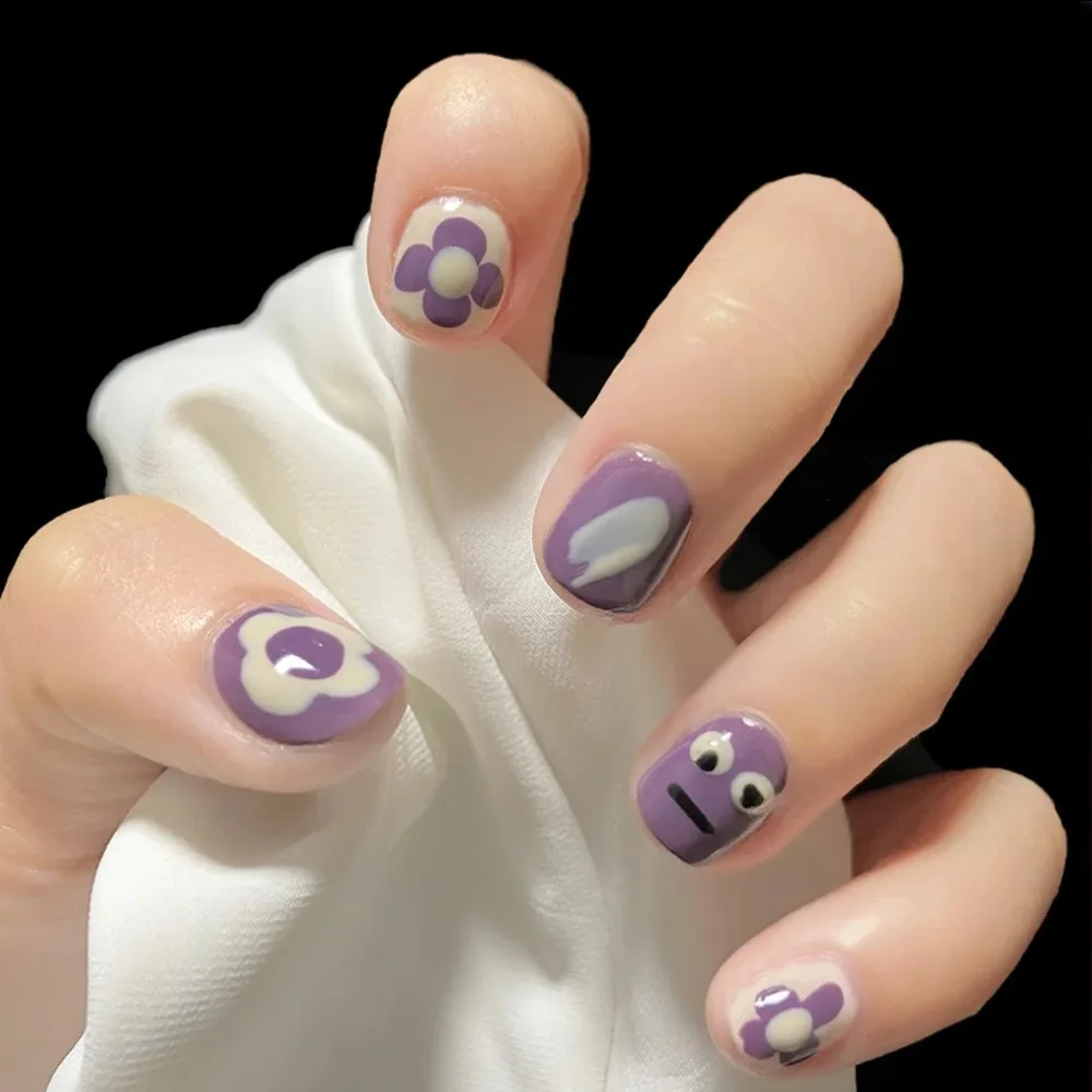 Factory outlet short square false nail tip Elk finger halloween artificial nail Christmas press on nails