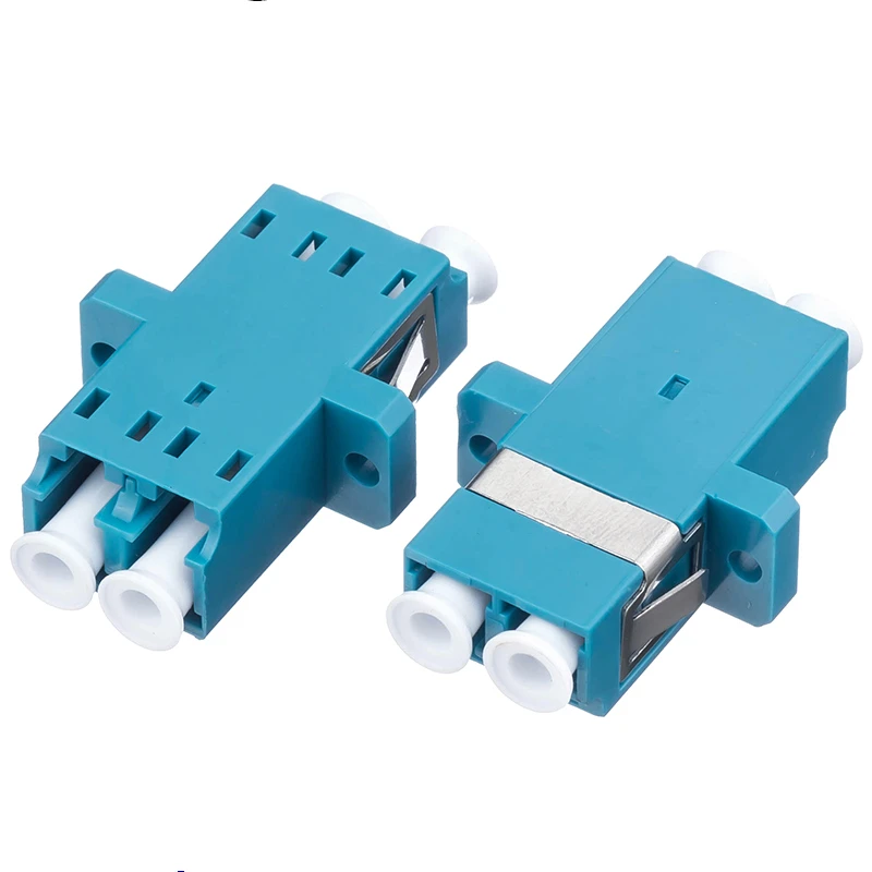 FTTH Flanged SC Footprint LC/UPC Dual Optical SM Duplex Coupler Fiber Optic Adapters