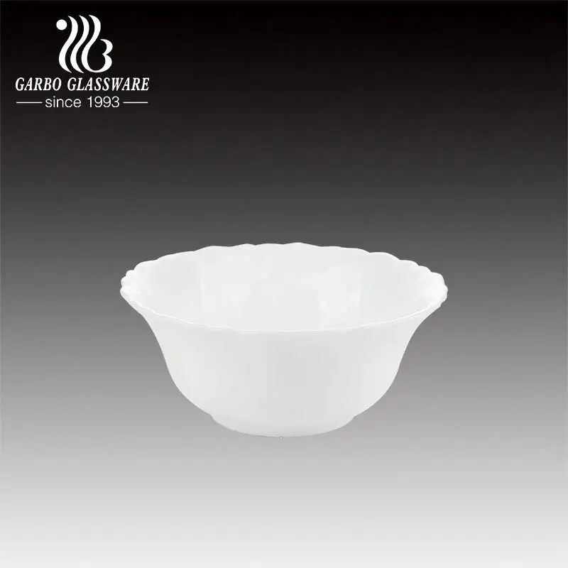High quality white opal glassware clear bulk pack cheap 4 inch sauce bowl opal glass bowl tableware