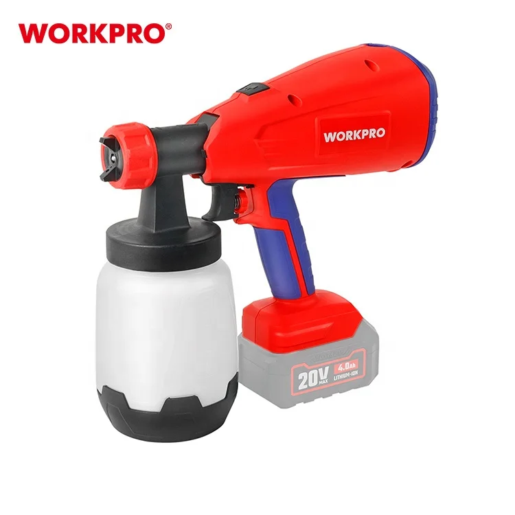 WORKPRO 20V Power Tool Cleaning & Blowing HVLP Power Spray Gun Ideal Paint Sprayer