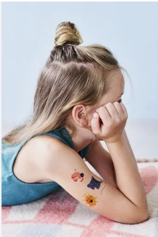 Kids Cute Tattoos Party Customize Tattoo Fashionable Design Water Transfer Body Temporary Colorful Sticker