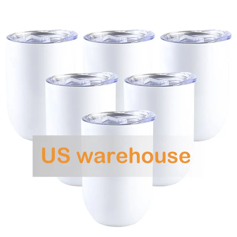 12 oz wholesale double walled vacuum insulated stainless steel cup 12oz sublimation blank stemless wine tumbler
