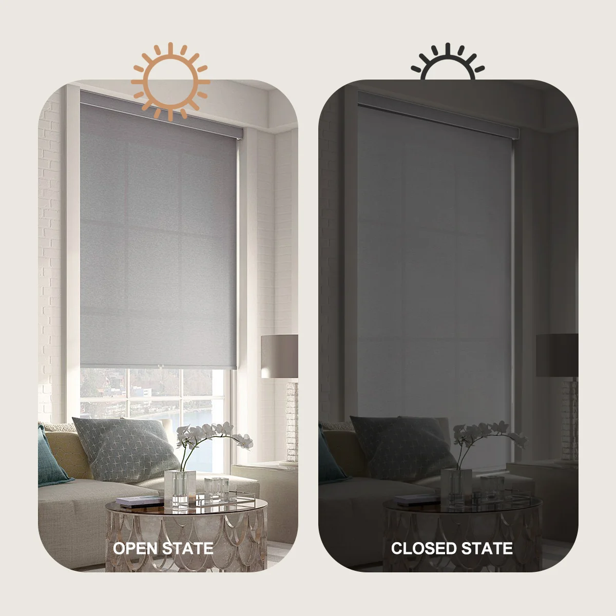 High-Quality Customized Roller Blind Zipper Indoor Shading And Sun Protection Electricity Roller Blind