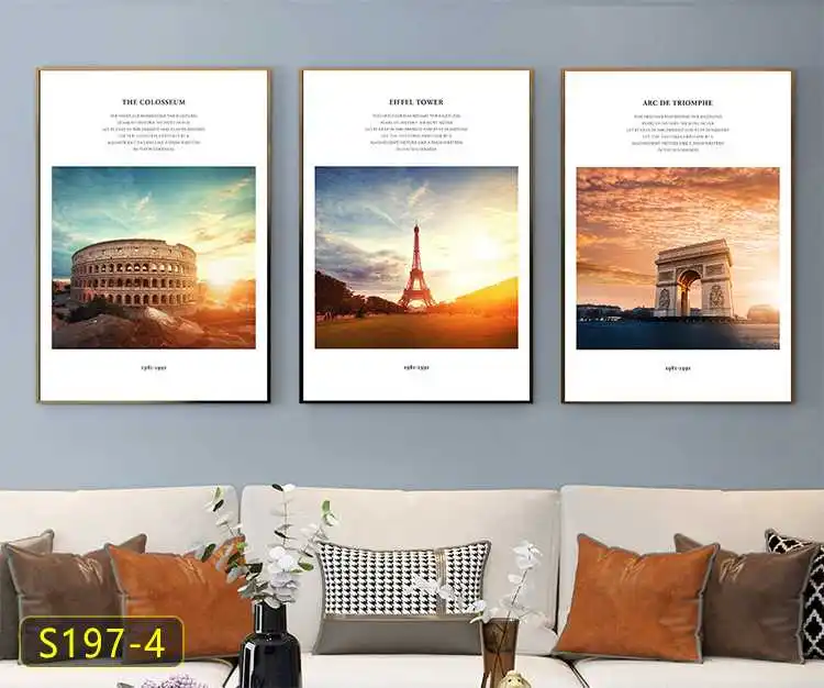 fashionable building painting Classical Building Wall Art Picture Home Decoration Architectural Paintings