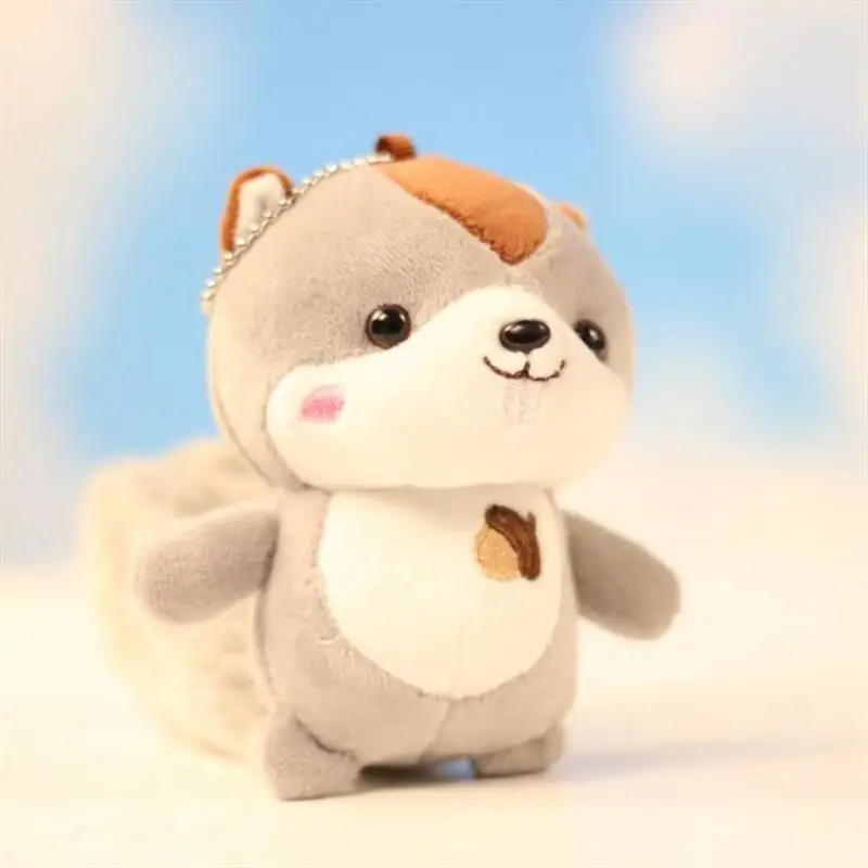 Kawaii плюшевая кукла игрушка белка брелок милый сумка Подвеска Брелок