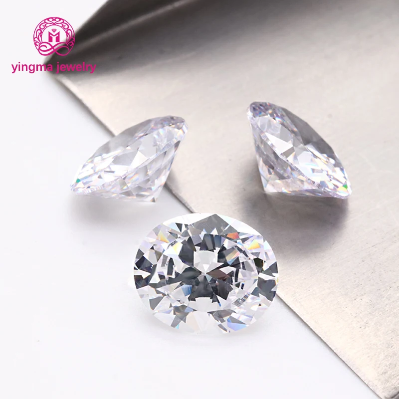 Yingma Machine Cut High Quality 2*3mm to 13*18mm White Color Cubic Zirconia Oval Shape Loose Cz Stone for Fine Jewelry