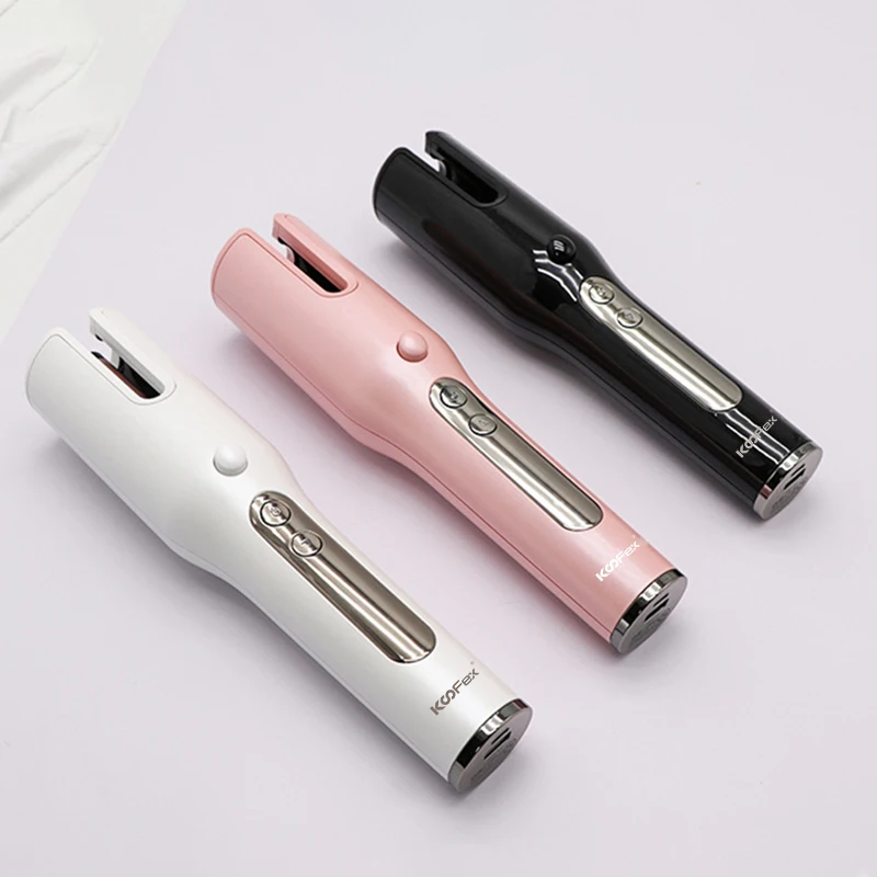 Частная торговая марка, профессиональные перезаряжаемые USB электрические вращающиеся бесконтактные керамические беспроводные автоматические бигуди