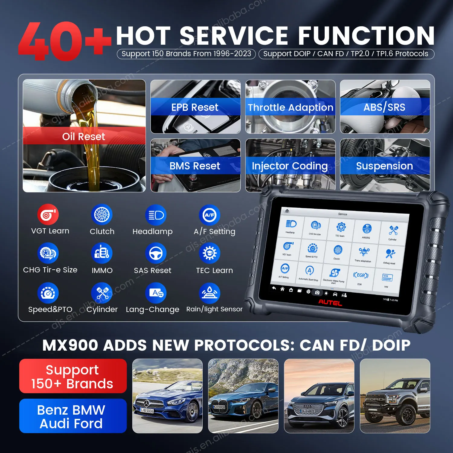 [US VERSION] Autel MaxiPRO MX900 Diagnostic Tool MX 900 808 808S Altar MP808S MP 808 Universal Vehicle OBD2 Scanner For All Cars