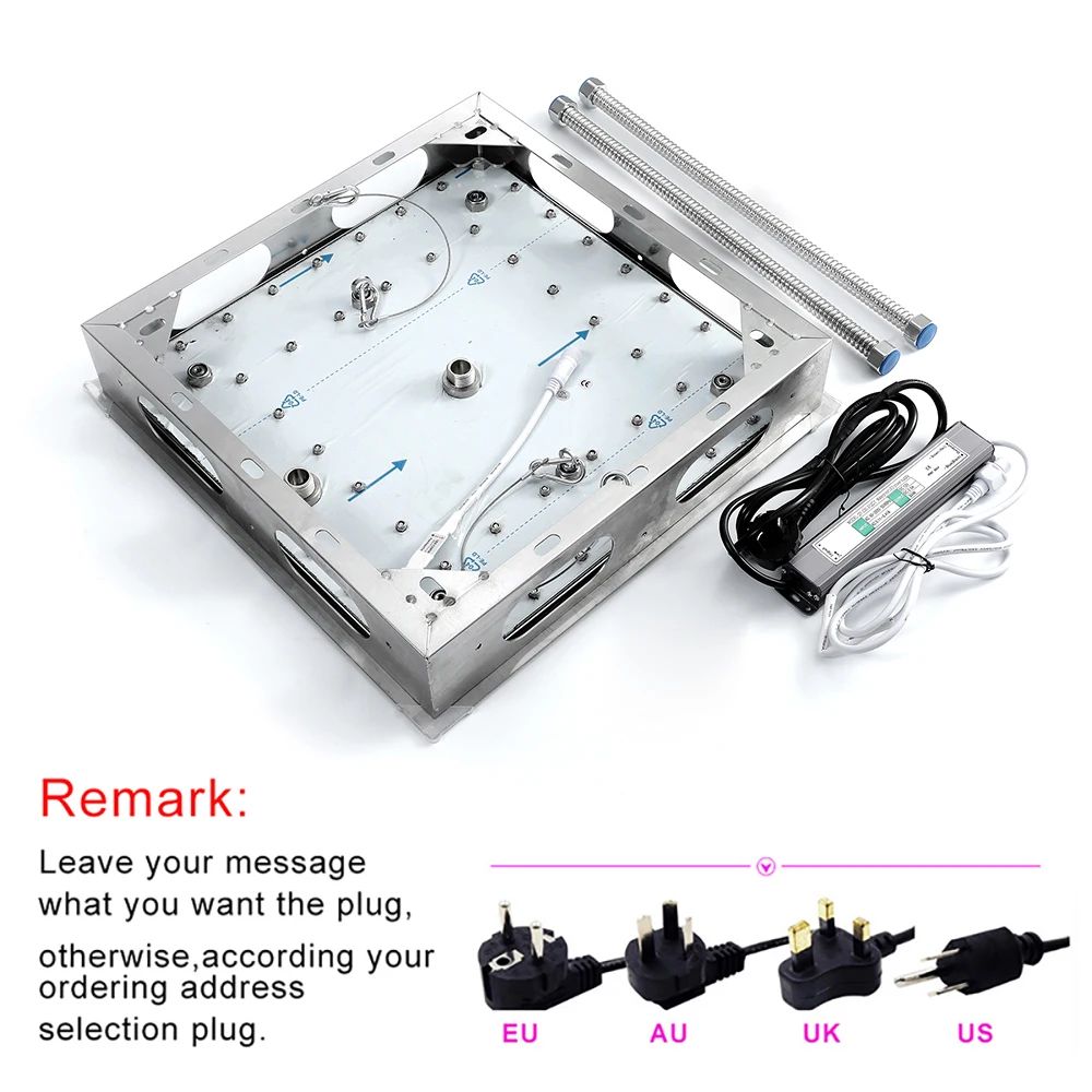 HIDEEP Bathroom Luxury Rainfall Small Rain Shower Square Showerheads Ceiling Mounted 16 Inch Phone Control LED Light Shower Head