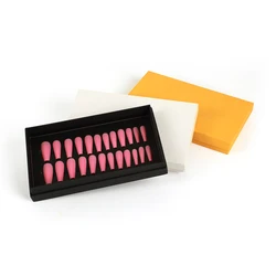 Wholesale Custom Logo Luxury Black Paperboard Drawer Box Eyelashes Cosmetics Artificial Nails Press On Nails Packaging Paper Box