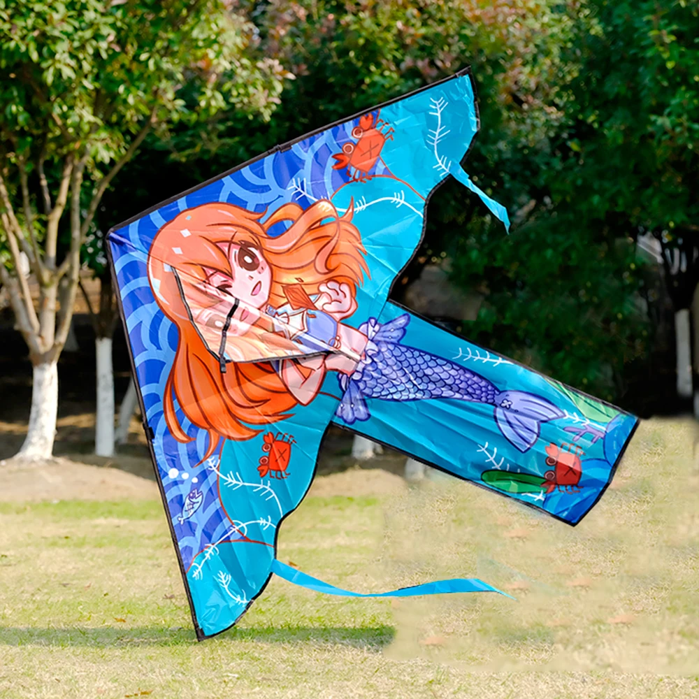 Factory Direct Wholesale Mermaid Kite New Design Model Polyester Kite Fiberglass Frame Easy to Fly China OEM Customized Lo