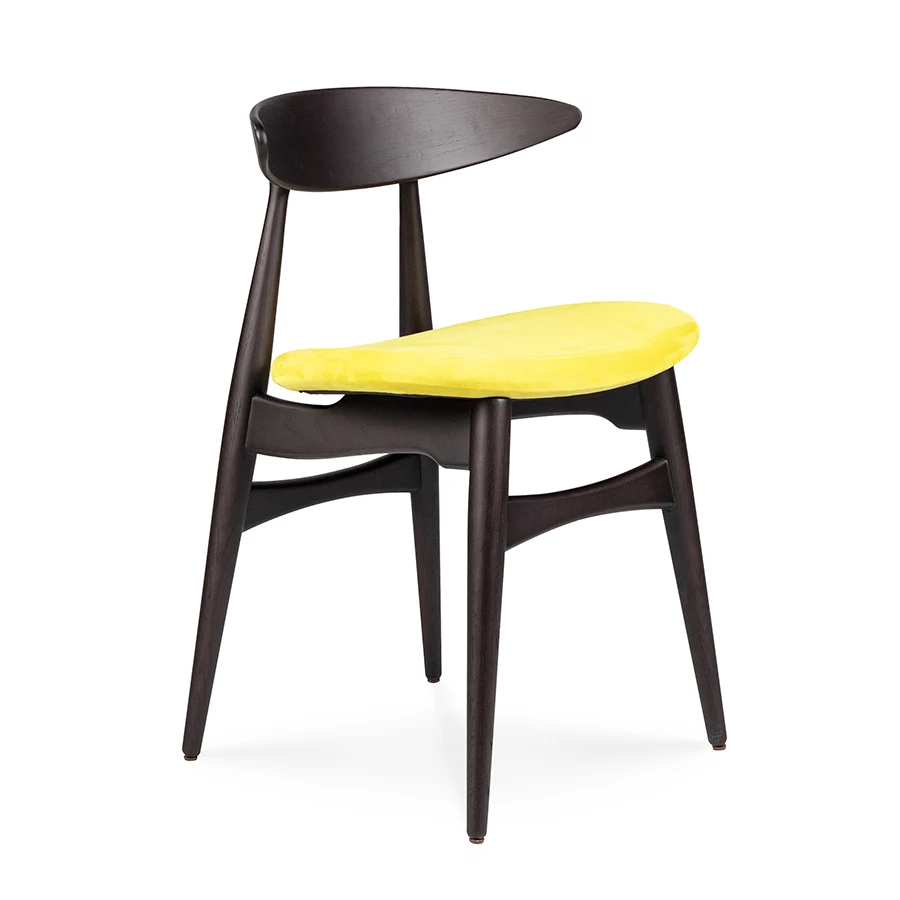 hotel solid wood chair dining vintage leather upholstered dining chair modern restaurant dining chairs