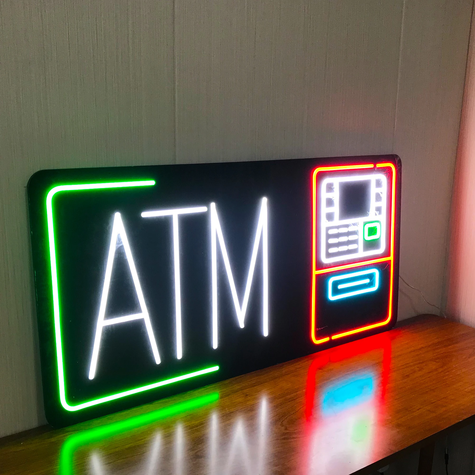 Custom ATM Sign LED Flex Neon Sign Making Machine for Wall Logo Sign Drop Shipping No MOQ Business Window Decoration