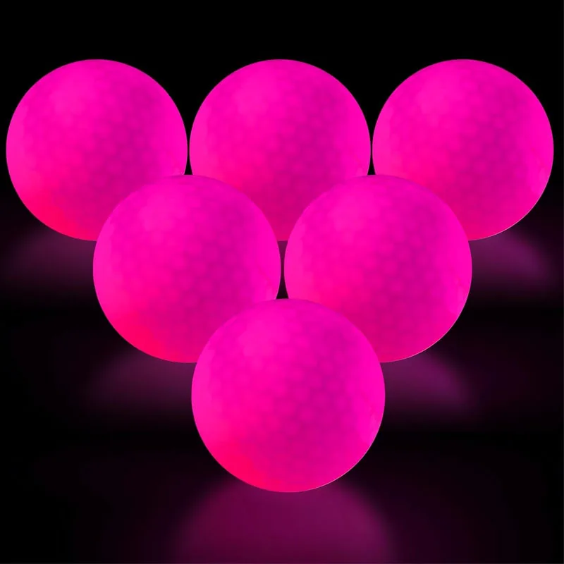 Luminous Glowing Golf Balls perfect for night sports Recharge by UV Flashlight Stay Bright glowing Golf Balls