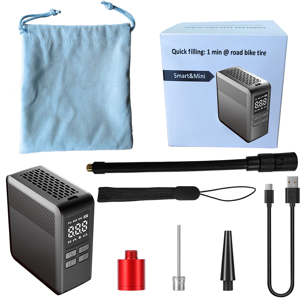 150psi ultra mini rechargeable smart car bike pump cordless tire inflator for car bicycle ball