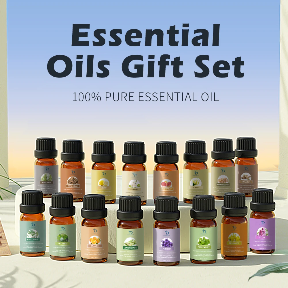 Hot Selling Organic Essential Oil Set -16 Packs Gift Private Label For Diffusers