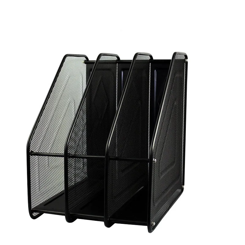 
Three-layer vertical file rack Office iron file storage supplies metal mesh 
