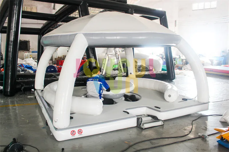 Joyful Fun floating island inflatable floating tent inflatable island