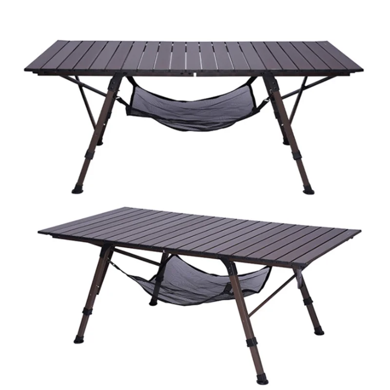 Outdoor Egg Roll Table 1.25m All Aluminum Alloy Folding Table Portable Camping Egg Roll Table