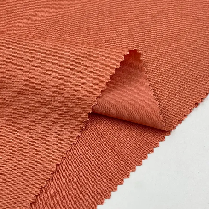 Fashion women suiting dress clothes material smooth texture twill 40% poly 60% rayon woven fabric