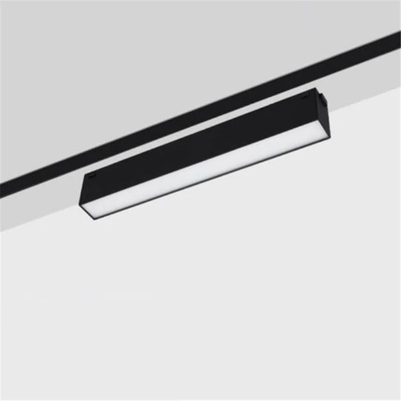 Commercial DC48V Magnet led track light magnetic rail spotlights 8W 16W 24W recessed track wall washer home lighting