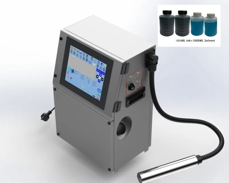 Yaomatec High Speed Small Character Automatic Coding Printer CIJ Industrial Continuous Inkjet Printer for Bottle Wire Cable Pipe