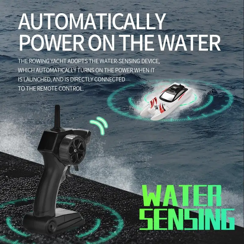 2.4Ghz RC ShipRemote Control Boat for Kids and Adults High Speed Ship Dual Motors Self-Righting Racing Boat Pools and Lakes Toy