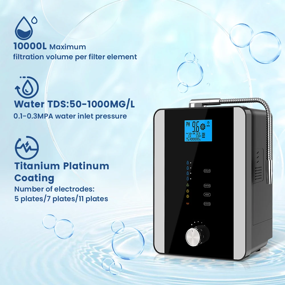 Kangen Water Machine Alkaline Water Ionizer 11 Plates Alkaline Water Filter Machine Japan Technology AL-808D