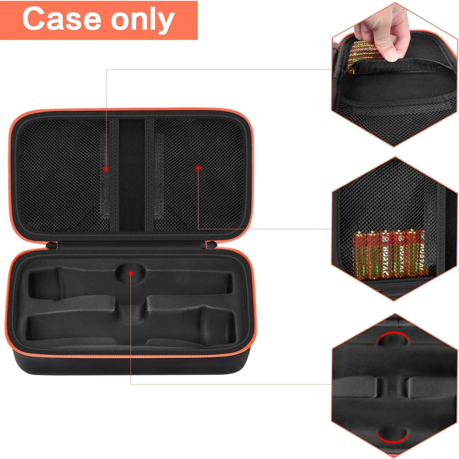 Custom Portable Hard Storage Case for Microphone Case Shockproof and Dustproof with Nylon and Polyester Carry EVA Microphone Bag