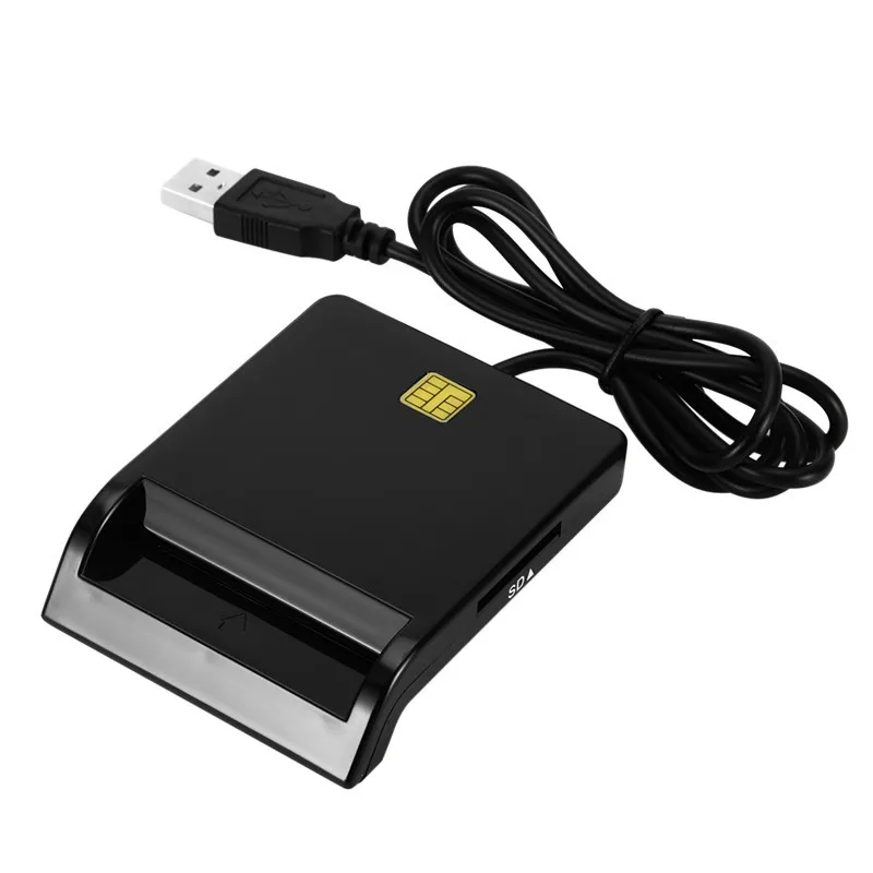 Для SIM/SD/кредитных карт/ID/ATM/IC карт, совместимых с Windows Mac OS и Linux USB 2,0, многофункциональный считыватель карт