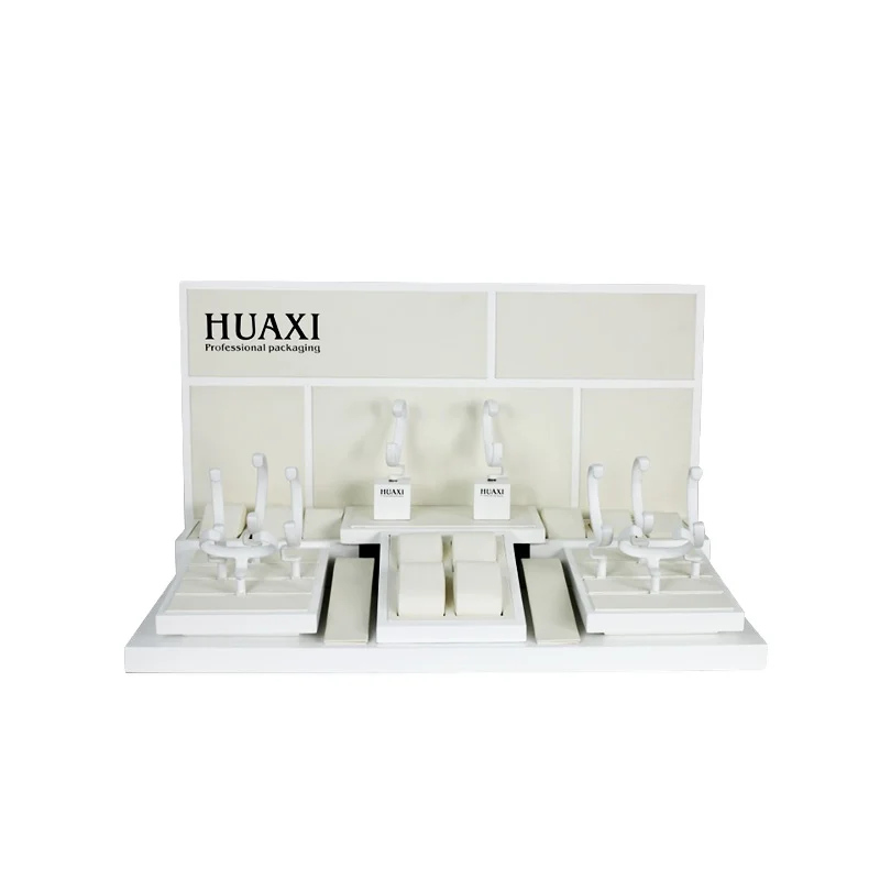 luxury high end brand shop watch display stand wooden display table cabinet watch display