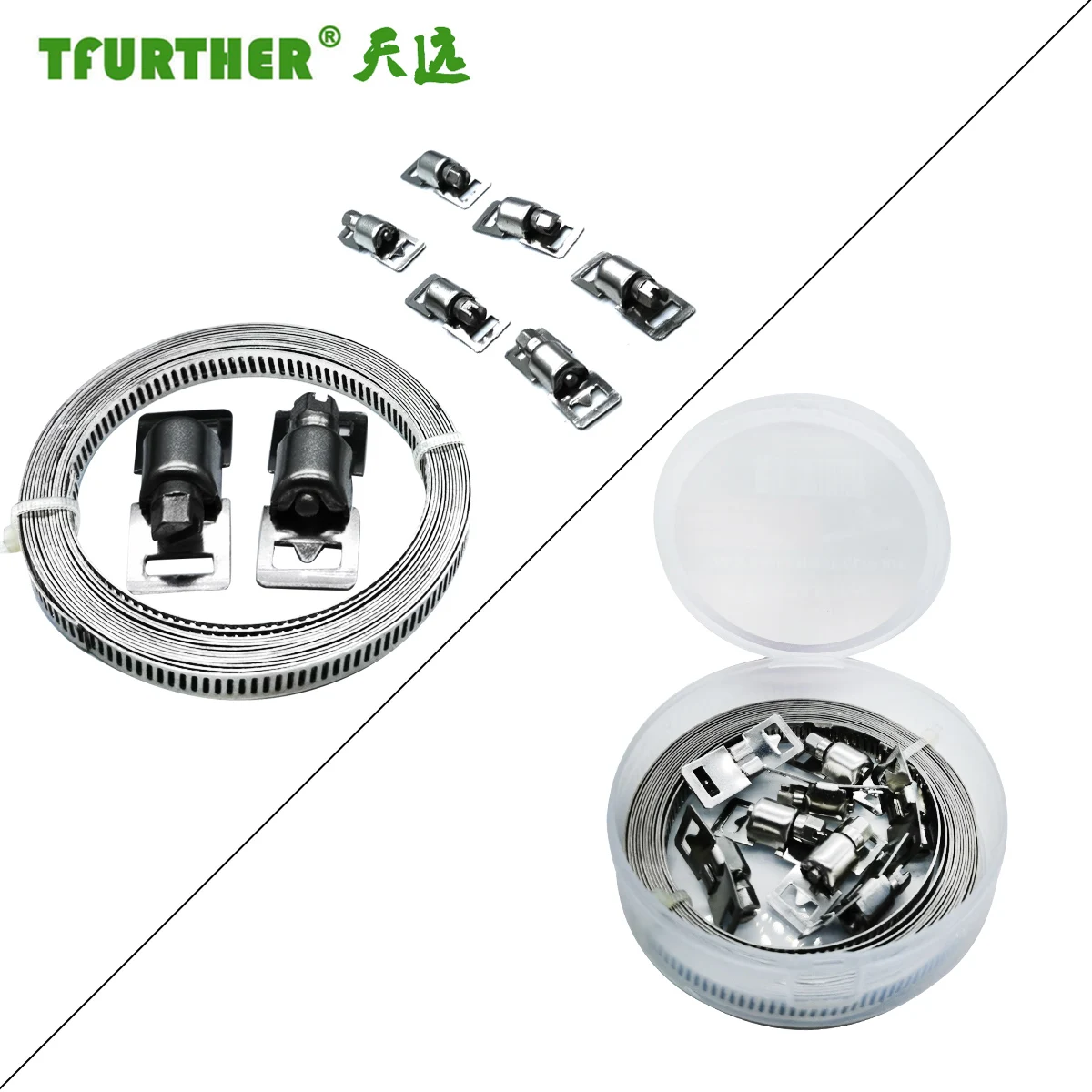 Custom Best Price German Type Quick Fitting Strong stainless steel 304 302 316 6 Inch hydraulic Hose Clamp For Fixing Cable