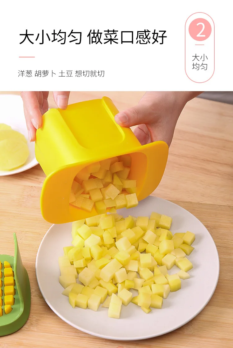 Kitchen Home Chip Slicer Carrot Ham Cucumber Potato Press Household Hand Pressure Onion Dicer Vegetable Chopper