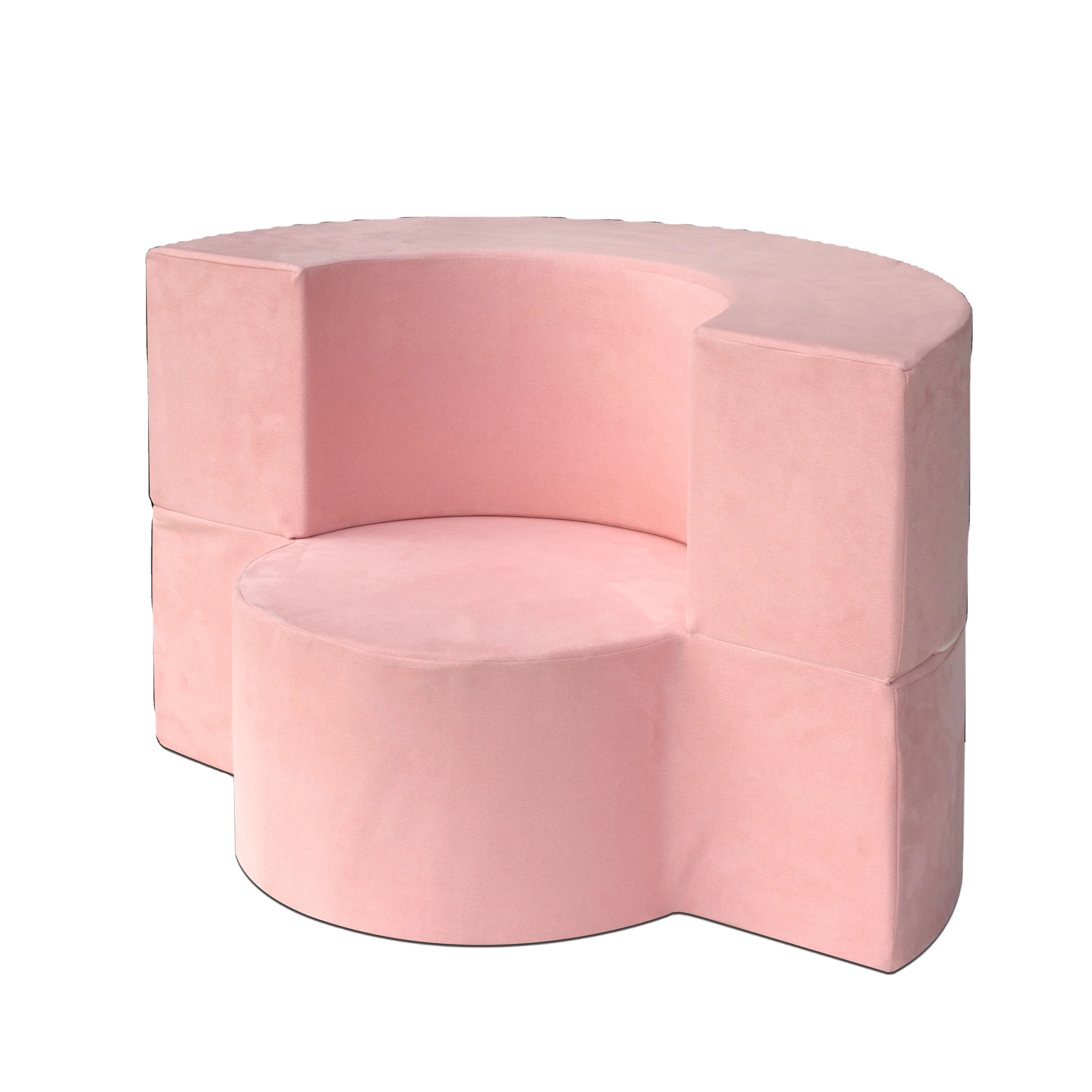 New Modern Parent-child Playroom Foam Safety Round Children Play Couch Fold Up Kids Sofa