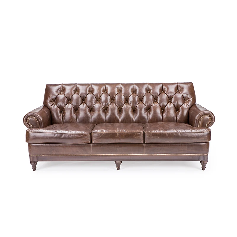 home genuine leather divan furniture three seat sofa design sofa leather italian style