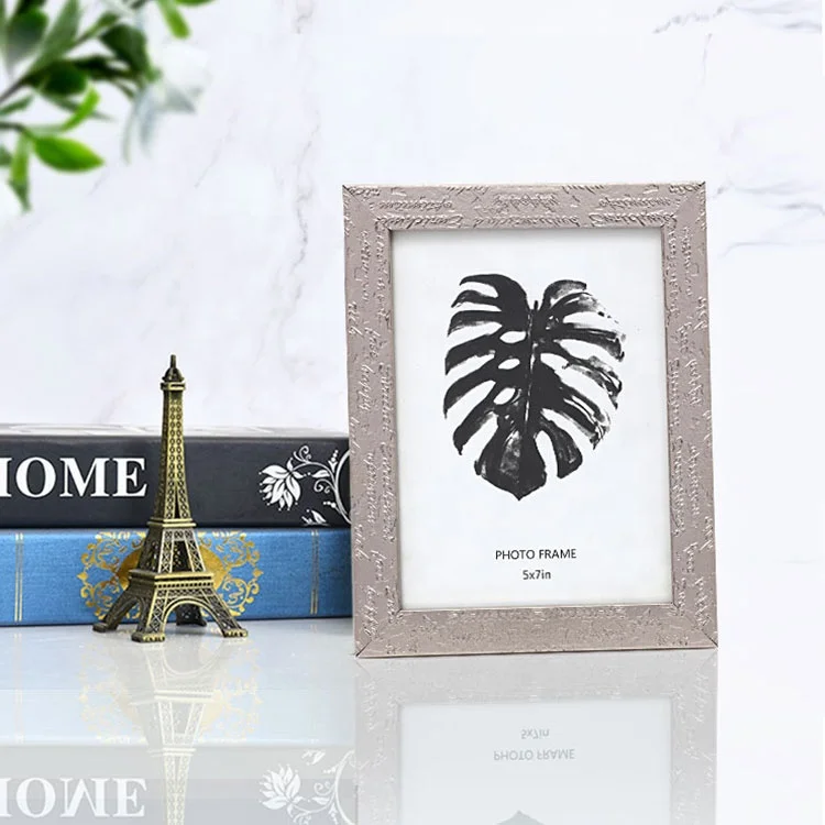 Индивидуальные лист изображение уход за кожей лица Серебряный PS литье 4x6 5x7 8x10 простой дизайн пластиковая рамка для фотографии